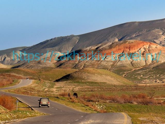 цветные горы хызы в азербайджане дорога