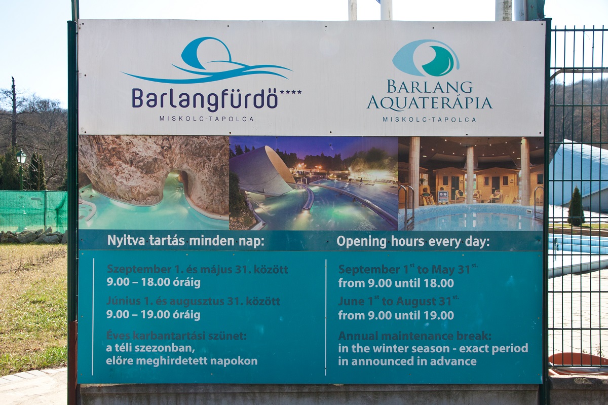 расписание и время работы купален Barlangfurdo в мишхольце